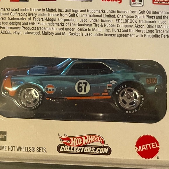HOT WHEELS RLC GULF '67 CAMARO #0413/4500 — VERY LOW NUMBER — BLUE, MINT IN CASE - Picture 5 of 6